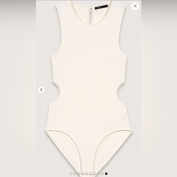 Maje Tops - Maje Backless jewellery neck bodysuit